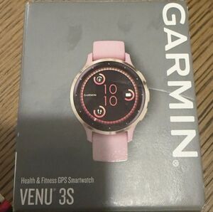 Venu 3S Soft Gld Stainless Steel Bezel w Dust Rose Case and Silicone Band NOB